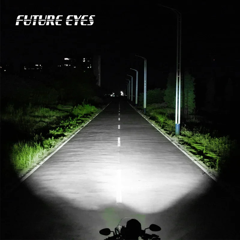 Future Eyes F20P motorfiets LED-spot laag grootlicht geel wit bestrating gesneden lijnlicht burst flitsmodus 360-rotatie fiets