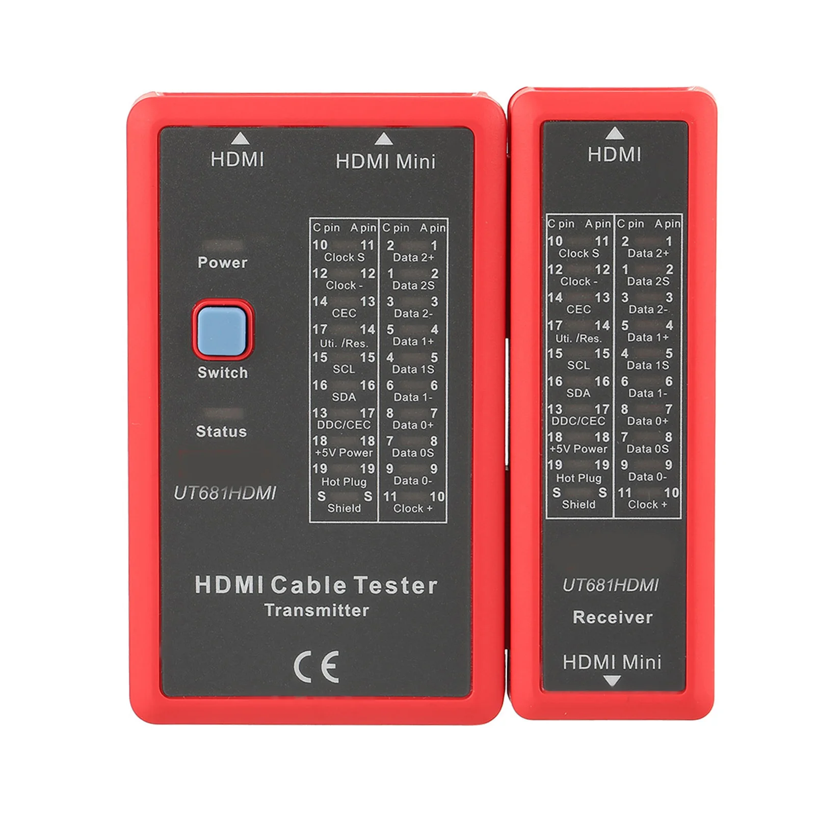 Cable Tester HDMI Cable Tester MINI-HDMI Tester UT681HDMI HDmi MINIHDMI Data Cable Tester 20LED Status Indictor UT681HDMI Tester