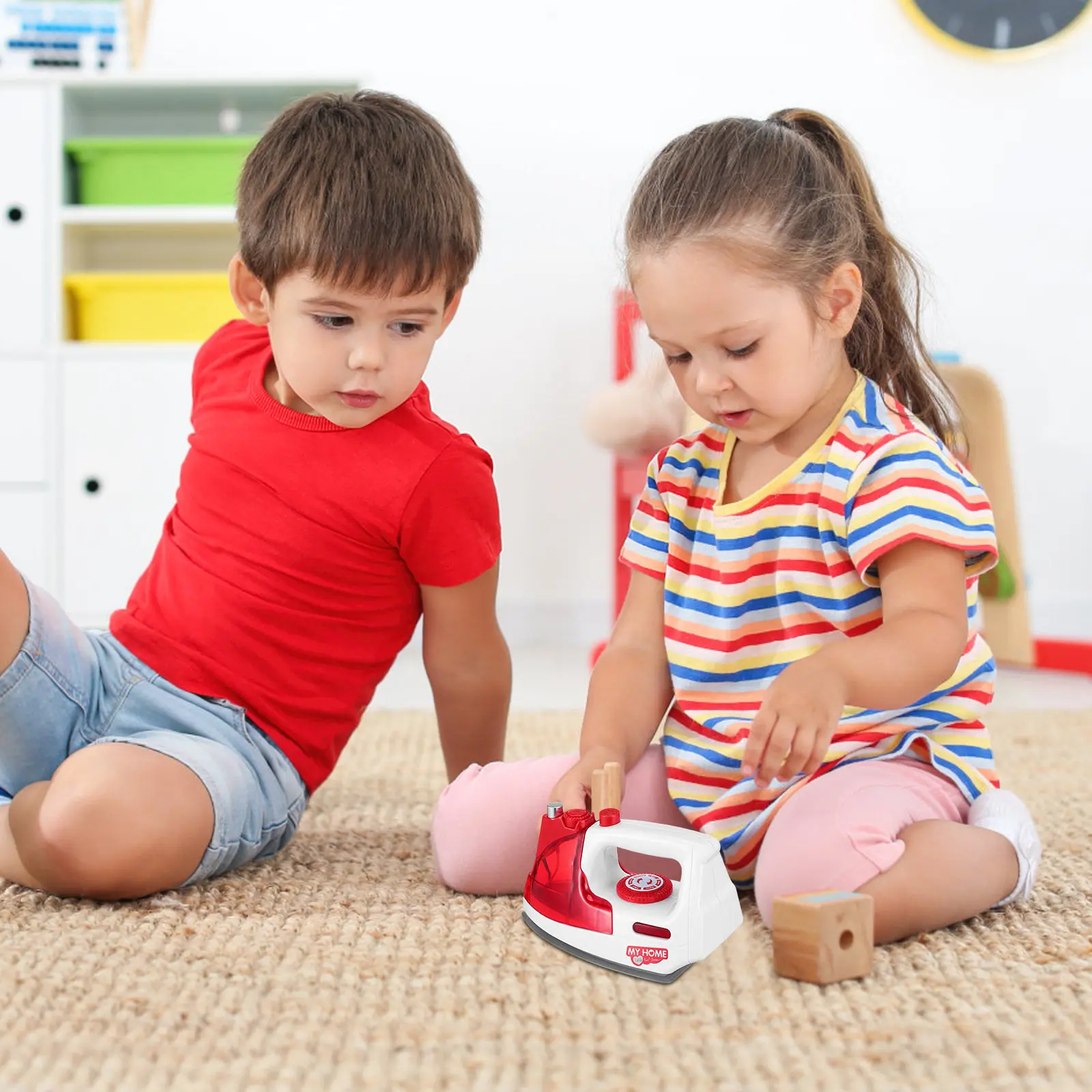 

Креативная имитация электрического утюга: реалистичный миниатюрный бытовой прибор для декора дома и обучения, развивающий навыки распознавания