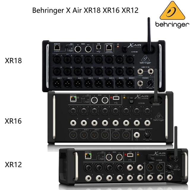 Behringer-ipad/android Tablet用のデジタルミキサーデバイス,Airxr18 xr16  xr12,mide-fiおよびusbオーディオインターフェース付き - AliExpress