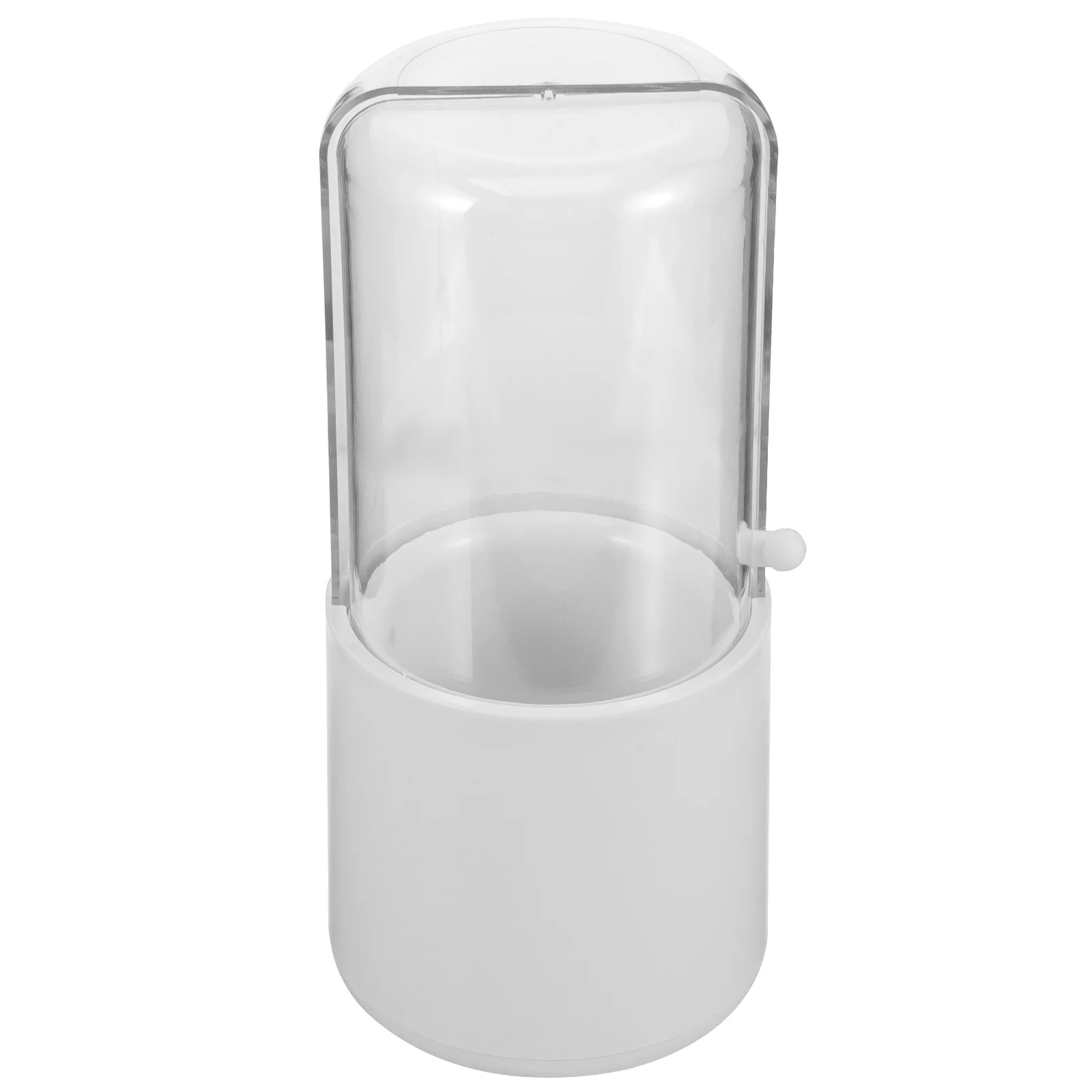 

Makeup Brush Organizer Box Large Capacity Desktop Brush Holder Dustproof Storage Box Rotating Lid Makeup Storage