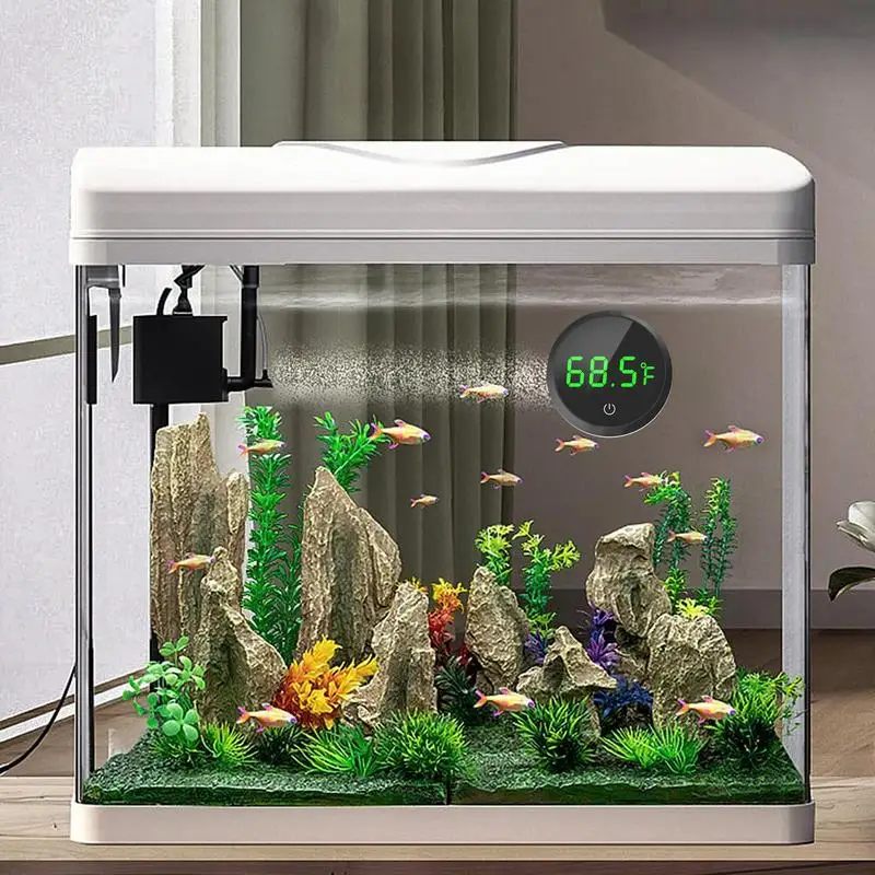 High Precision Aquarium Thermoscope LED Temperature Display Water Tank Reptile Terrarium Thermoscope For Tropical Fish Bowl