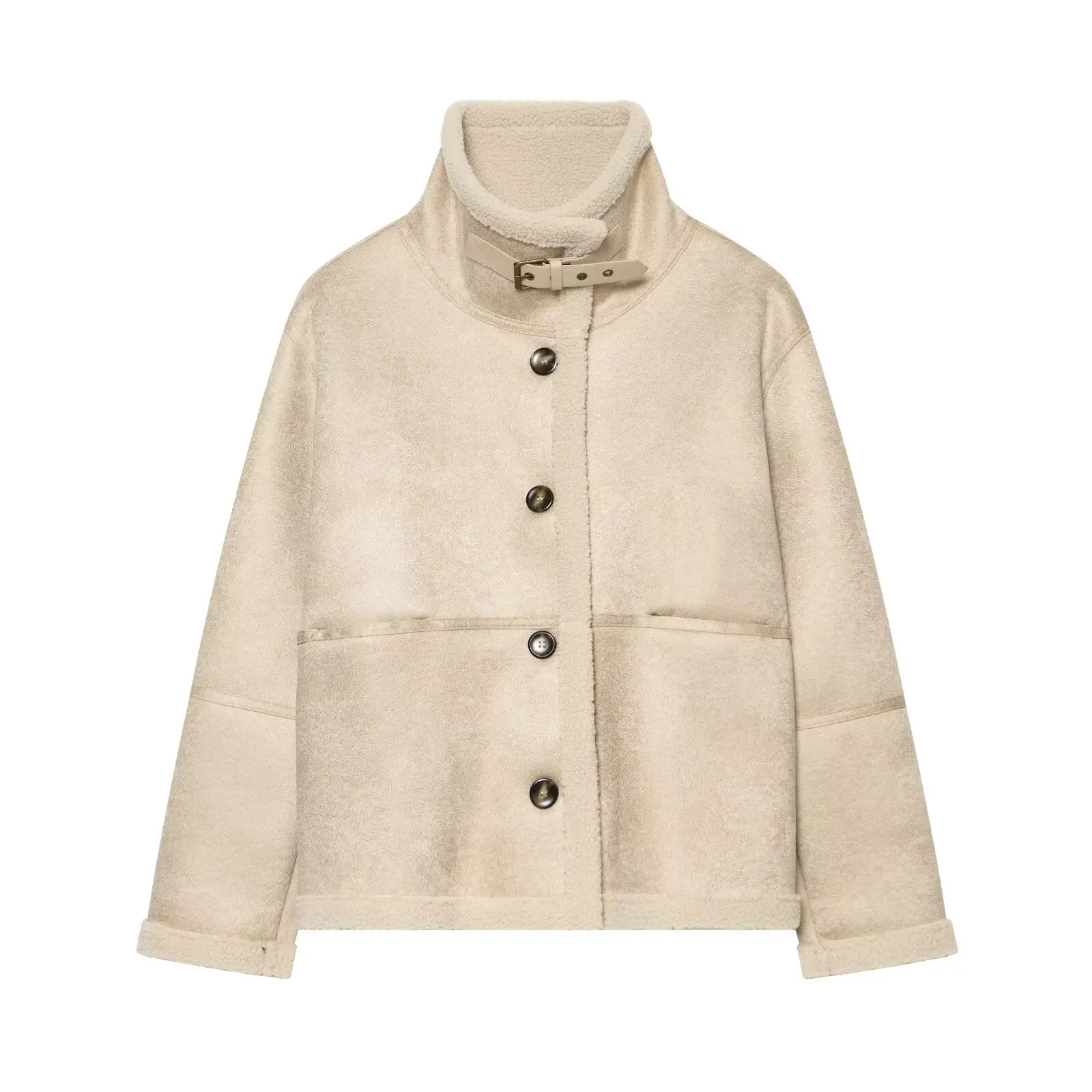 Women's Jacket New 2026 Y2K Autumn Stand Collar Simple Button Woman Jacket Lady Casual Outerwear Chic Female Coat Tops