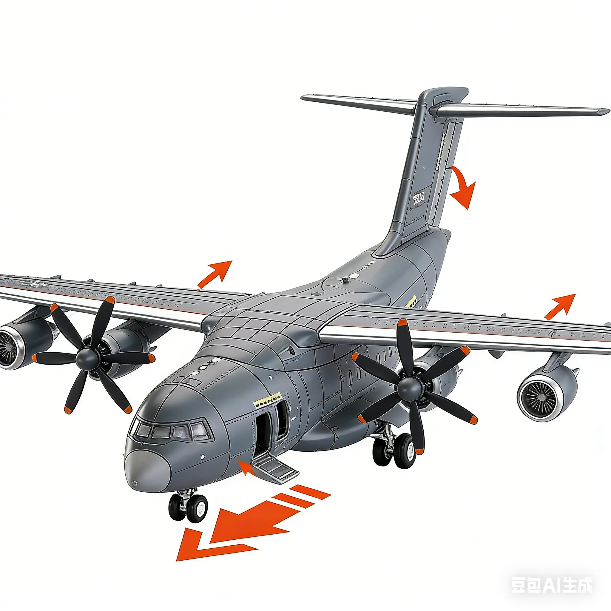 1/100 China Y-20 Multipurpose Transport Aircraft Home Decor No Glue Pre Colored Assembly Model Home Decoration