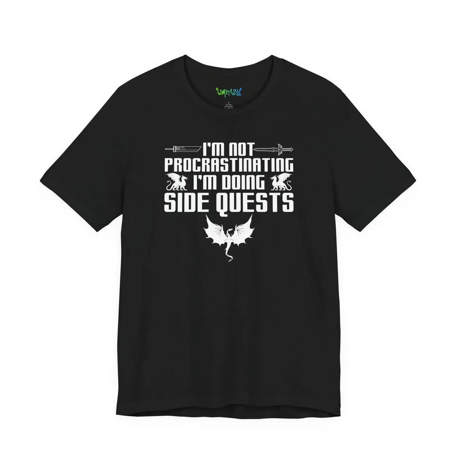 I'm Not Procrastinating Doing Side Quests T Shirt Funny RPG Gamer vintage Washed Stylish Comfortable streetwear