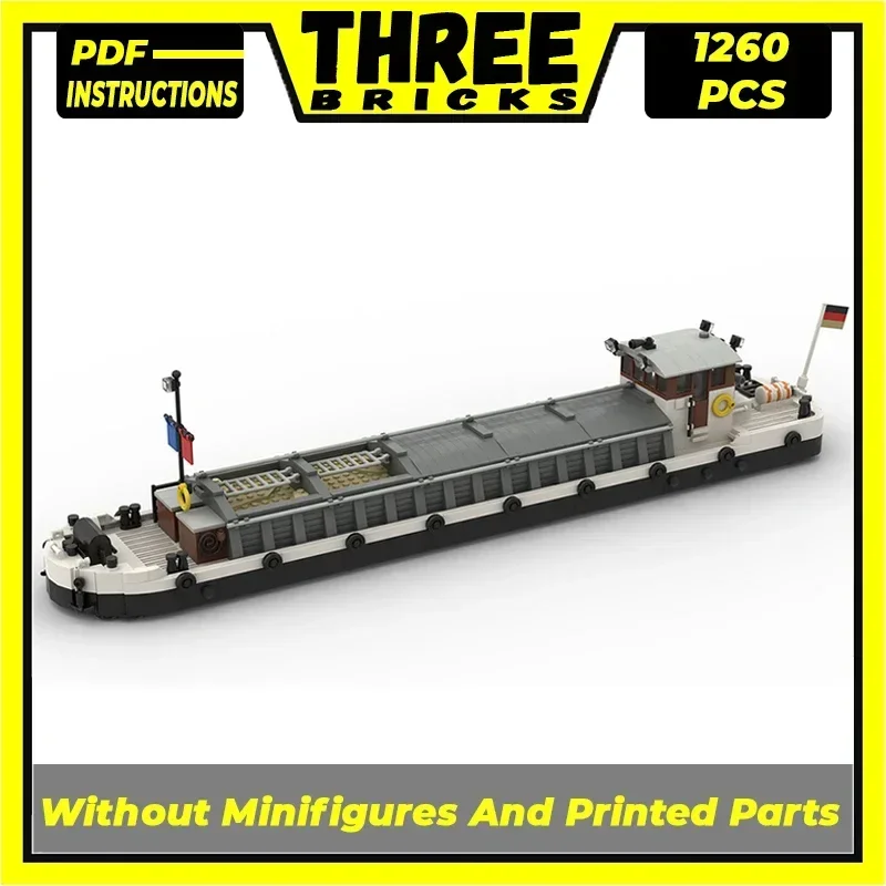 

Technical Moc Bricks Military Cargo Ship Model Harbor Barge Modular Building Blocks Gifts Toys For Children DIY Sets Assembling