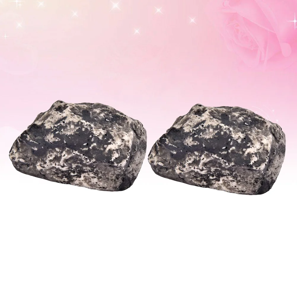 Stone-type Resin Key Box Hidden Storage Case Artificial Stone Key Hider Key Holder (Stone Cover + Stopper)