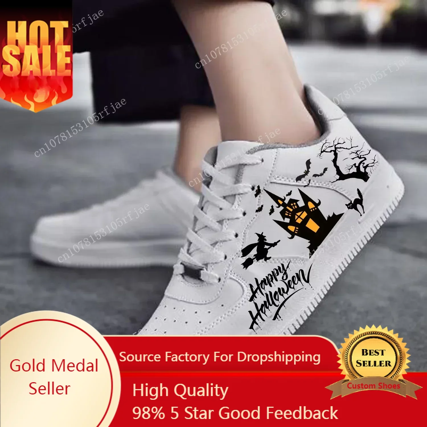 

Halloween Fear AF Basketball Mens Womens Sports Running High Quality Flats Force Sneakers Lace Up Mesh Customized Made Shoe DIY