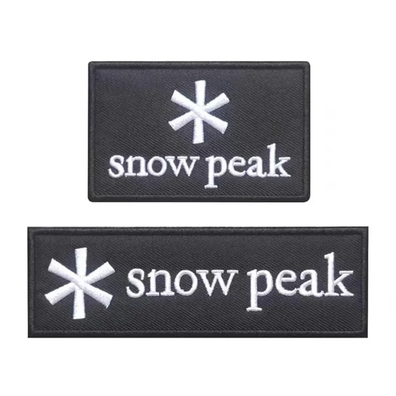 1PC snow peak Patch Stripes Badge Tags Chevrons Military Armband Iron On Or Hook Loop Embroidered