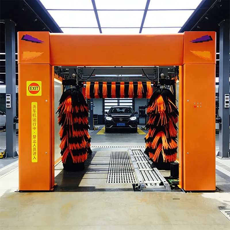 Tunnel Car Wash Equipment with Wrap Around Brush System and High Speed Dryer for Express Car Wash