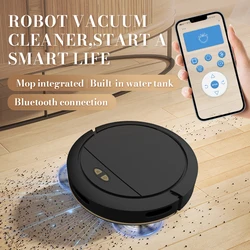 Robot aspirador 3 en 1 con USB, 2024 PA, Control por aplicación, limpieza en seco y húmedo, Herramientas de limpieza inteligentes para el hogar, novedad de 3000