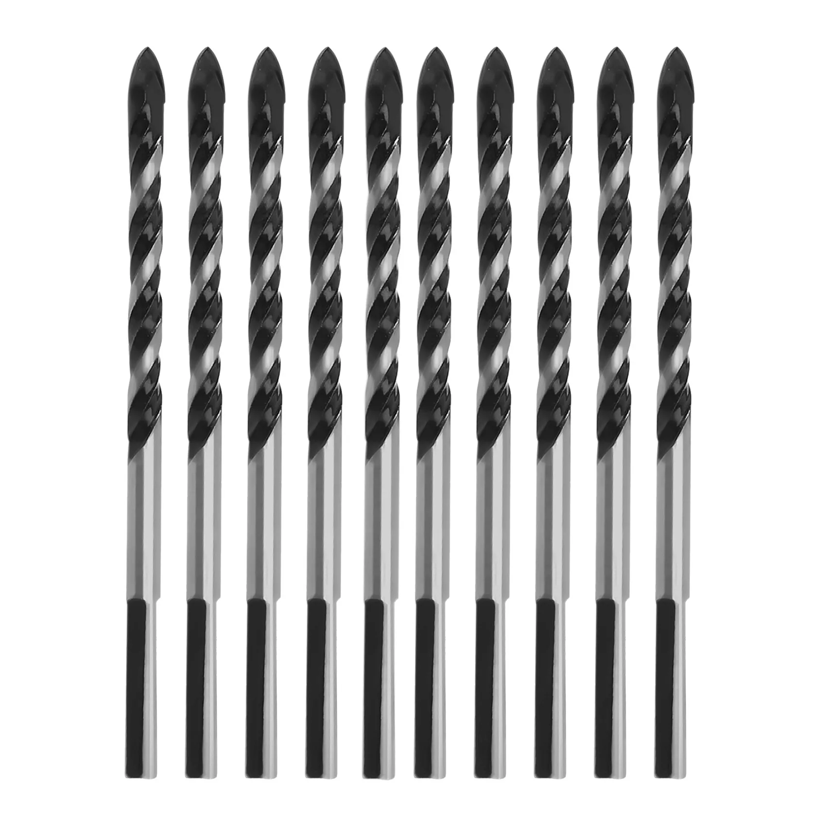 【ELEVATE LIFE】Multipurpose Drill Bits, 10-Piece 6mm Multi-material Drill Bit Set for Drilling in Tile, Glass, Concrete, Brick, W