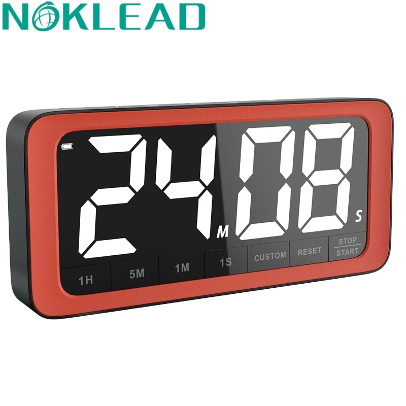 7.8 Inch Large Electronic Kitchen Timer LCD Display Large Screen Electronic Timer Baking Timer Reminder Timing Big Loud Alarm