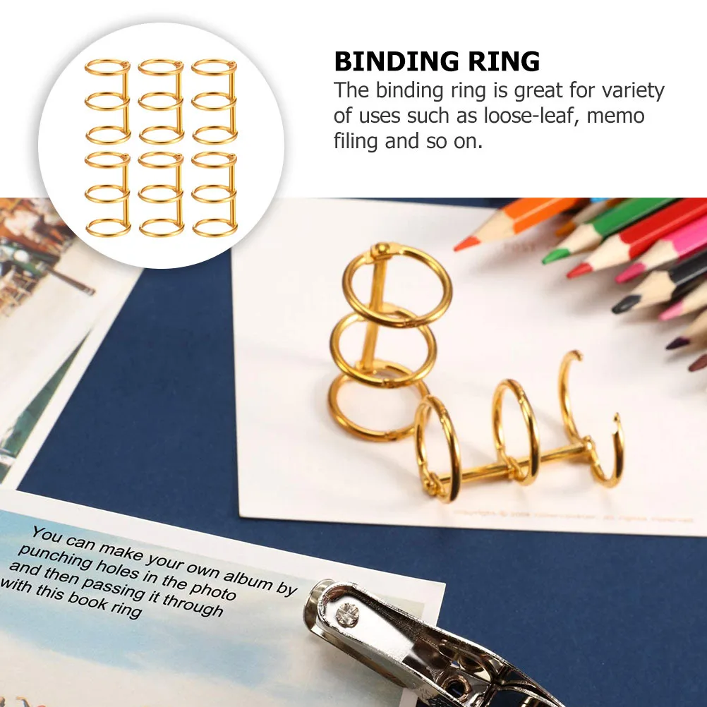 6 قطعة حلقات ربط فضفاضة ورقة حلقة المفاجئة الدائري Diy بها بنفسك الكتابة دفتر لفائف الموثق الايداع المنظم لوازم مكتبية