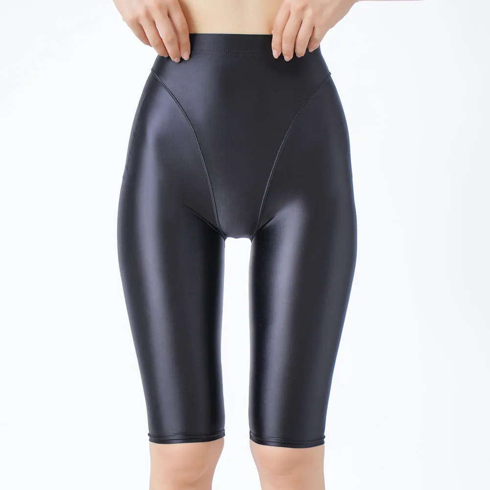 

Women Yoga Short Pant Oily Shiny Silky Bottoming Sexy Stretchy Bodycon Plain Fit Comfortable Classic Solid Stretch Lady Calcinha