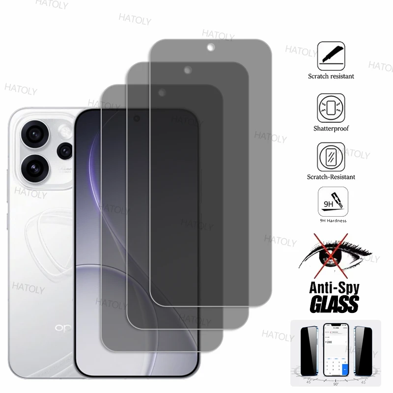 

3/2/1 шт. Защитная пленка для экрана для oppo Reno15 Pro Max 5G Антишпионское стекло Reno15 Pro Max Закаленное стекло для конфиденциальности Reno15 Pro Max