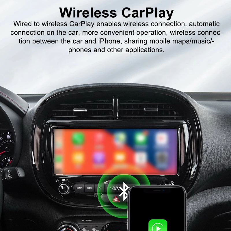 2 in 1 Mini CarPlay Box Wireless CarPlay Android Auto Adattatore cablato a wireless per Kia MG Opel VW Hyundai