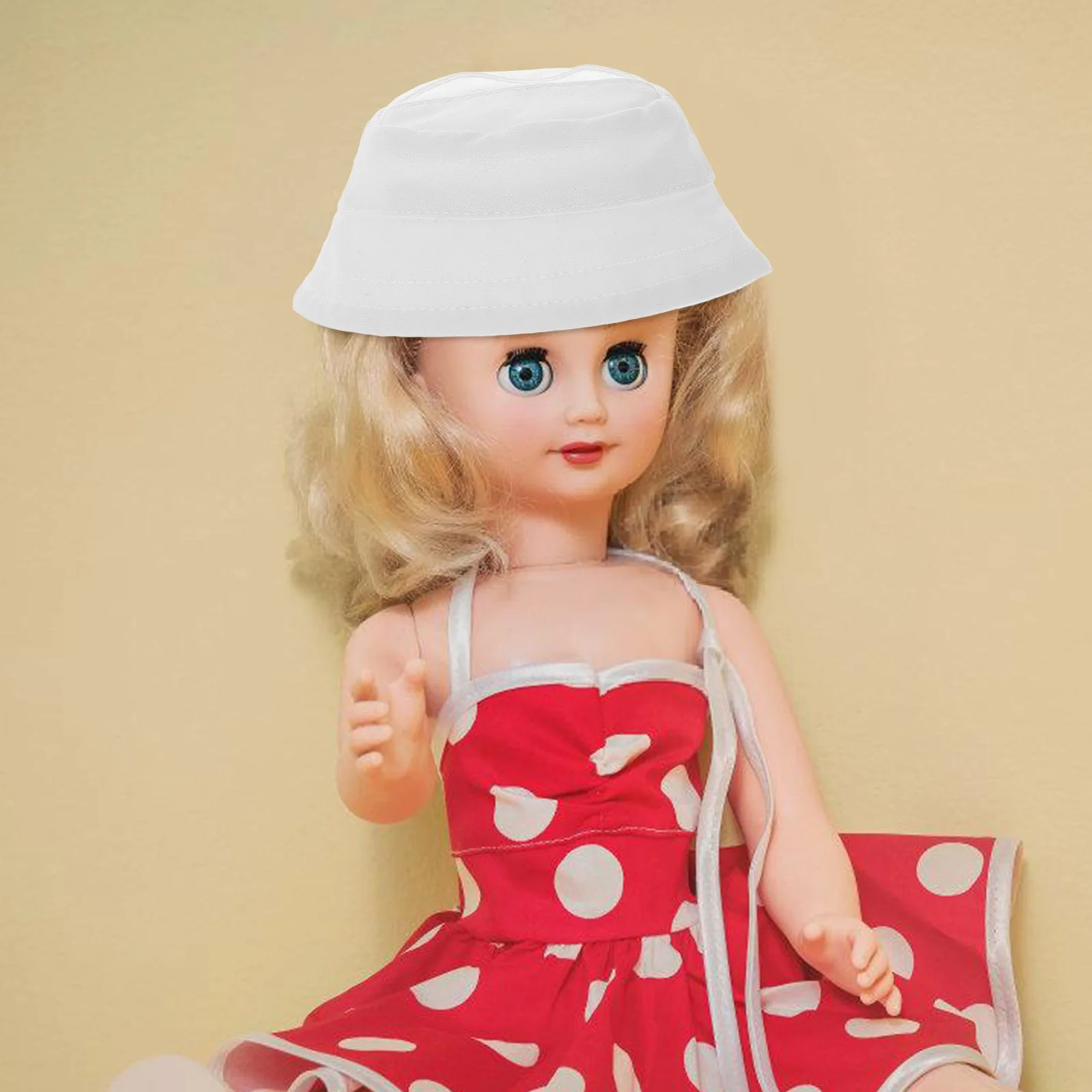 

Miniature Fisherman Hat Suitable for 17 Cm Fabric Open Design Soft Material Craft Cap for DIY Hair Or Party Decor