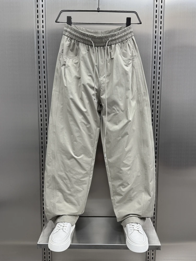 

Qui Dry Summer Thin Outdoor Sports Pants Men's Casual Loose Splicing Breathable Straight Leg Pants Trendy Knife Pants