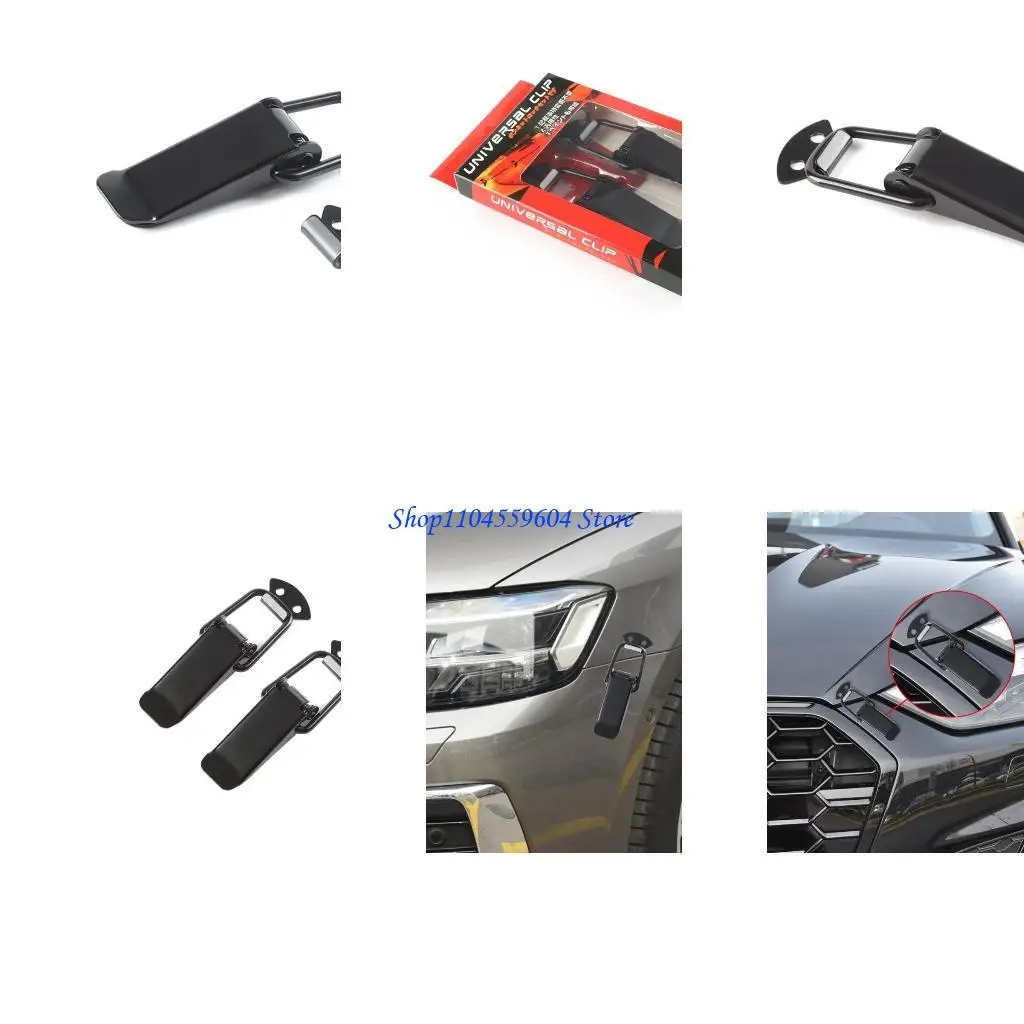 

12QM Auto Bumper Clip Hasp Universal Car Truck Hook Lock Clip Quick Release 2 Pack