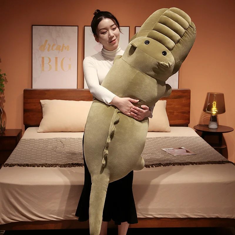 60/100/120cm Simulation Crocodile Plush Toys Stuffed Soft Animal Plush Cushion Pillow Doll for Kids Home Decor Gift for Children