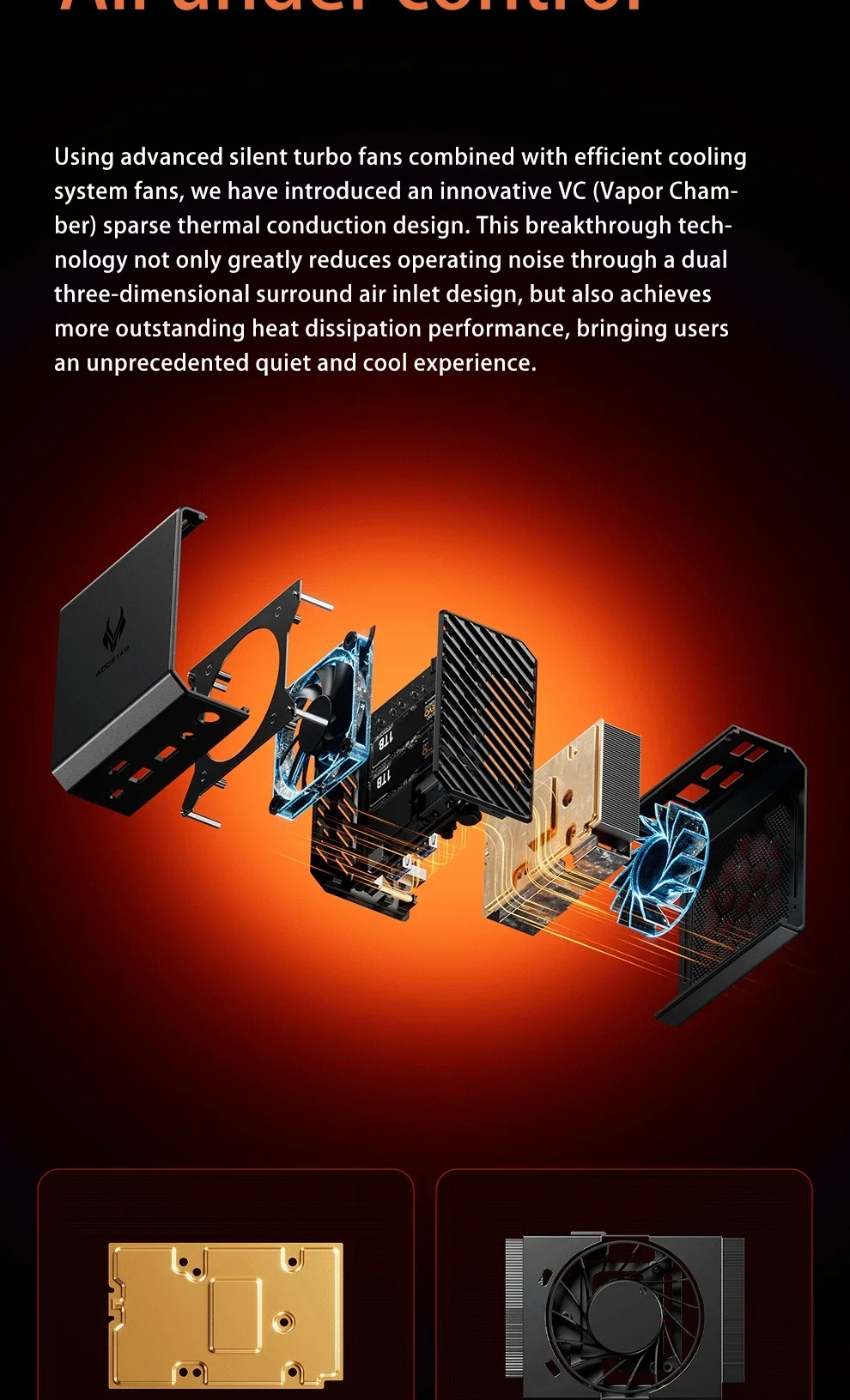 كمبيوتر صغير من AOOSTAR GT37 AMD Ryzen 9 HX370 LPDDR5X 8000MHz 32GB 1TB WIFI7 4K HD BT 5.4 M.2 2280 PCIe4.0 SSD كمبيوتر مكتبي