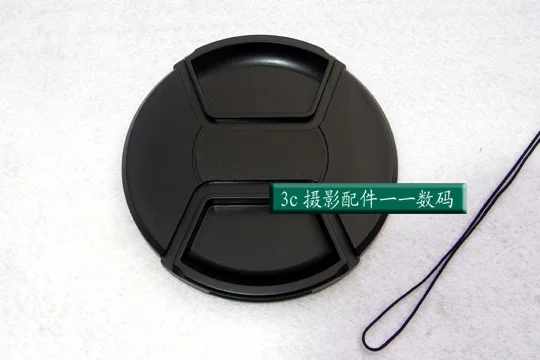 37 39 40.5 43 46 82 86 95 105 mm Front Lens Cap cover protector with Strap for canon nikon pentax fuji sony olympus camera