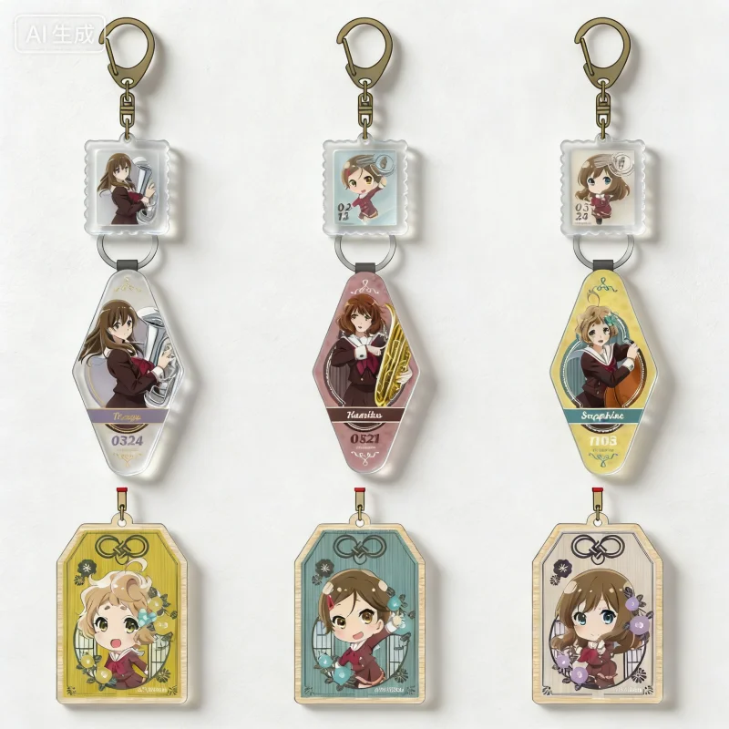 Sound Euphonium Bijoux Anime Produits liés à l'animation Pendentifs en acrylique de 6 cm Porte-clés Breloques de sac Produits exquis
