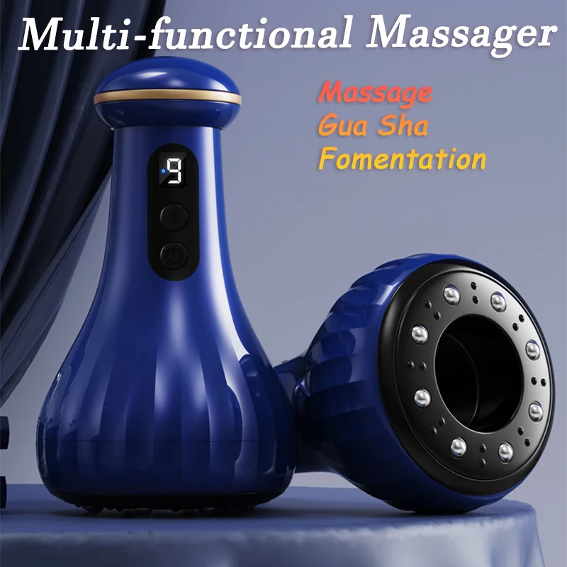 

9 Mode Electric Guasha Scraping Massage Cupping Body Massager Vacuum Cans Suction Cup Heating Fat Burner Anti-cellulite Massager