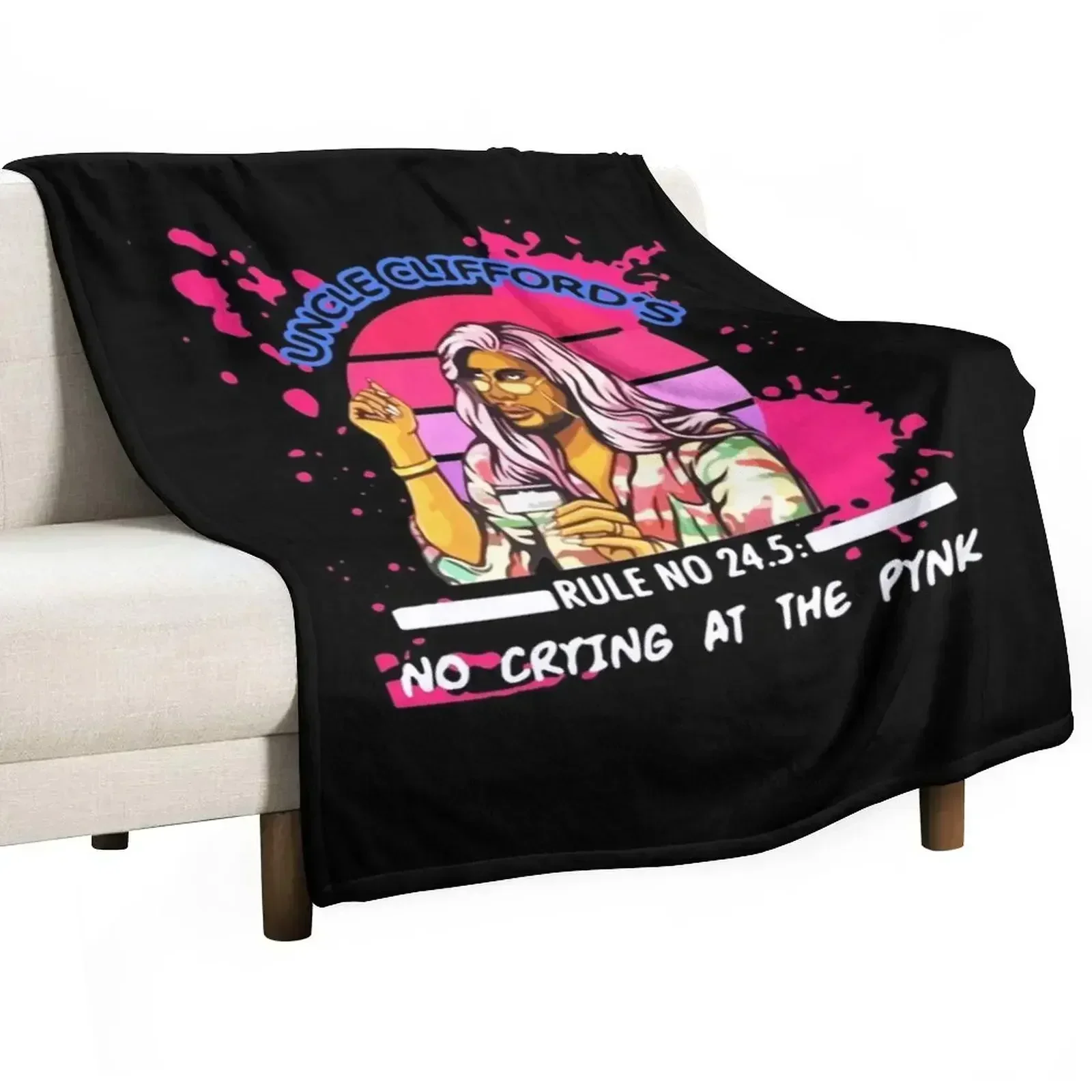P Valley Uncle Cliff-ord's Rule no 24.5 no Crying at The pynk Gift For Fans, For Men and Women Throw Blanket Soft Plaid Blankets