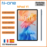 N-one NPad Y1 10.1'' Tablet Android 14 (4+4) 8GB+64GB 1280*800 IPS Screen 4-Cores Rockchip RK3562 WIFI Study Tablet