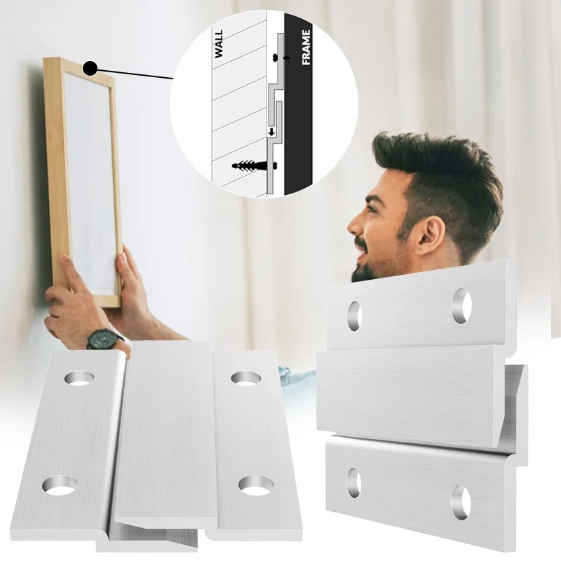 Multi-Purpose Hooks Aluminum Alloy Z Shaped Wall Mount Easy Install Hanger Rustproof Universal Hook Home Storage Supplies