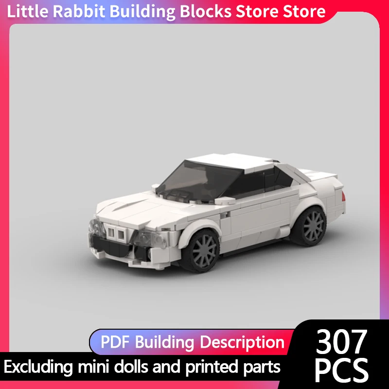 Speed Racing Car Model MOC Building Bricks 3-Series E46 Classic Sedan Modular Technology Children Holiday Gift Assemble Toy Suit