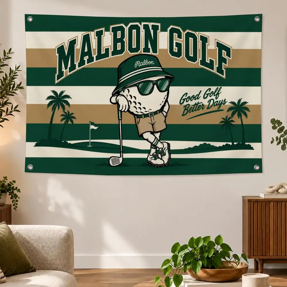 Golf Brand Malbon Golf Flags Flag Suitable For Party Club Outdoor Interior Wall Decoration Banner Fans Gift