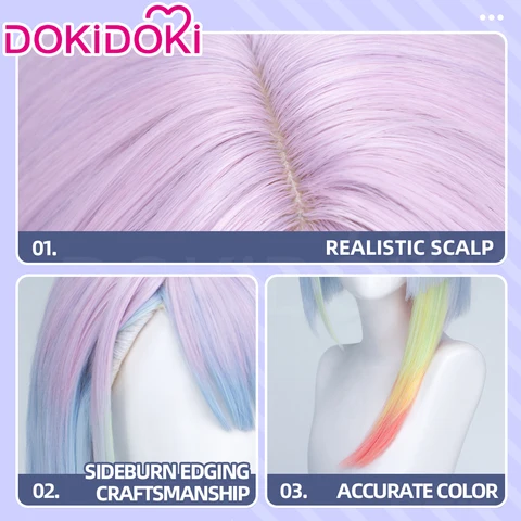 Lucy Davidd Rebeccaa Косплей парик DokiDoki