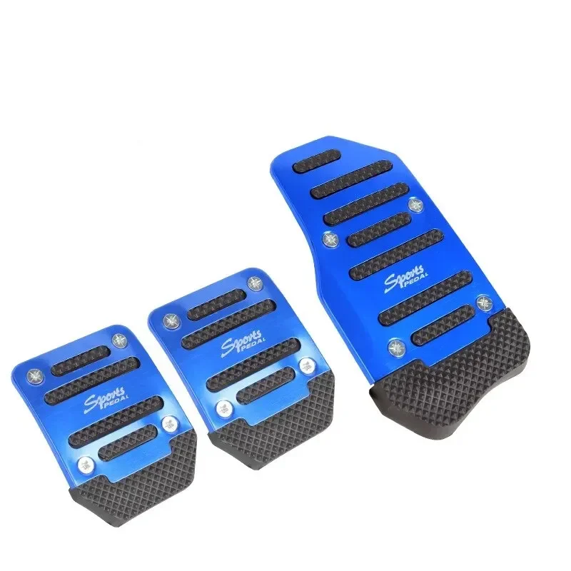 1 Set of 3pcs Automotive Accelerator Pedal Aluminum Alloy Anti Slip Automotive Pedal Or Brake Pedal Manual Accelerator Pedal