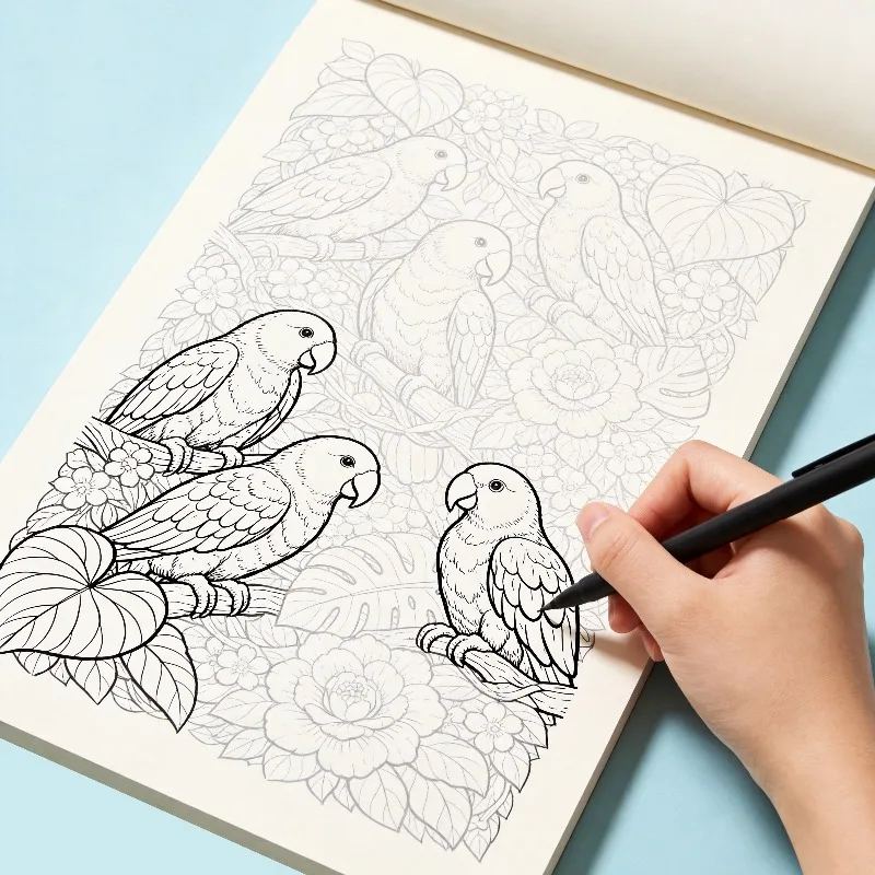 A Graffiti Line Drawing and Copying Album, A Decompression Line Drawing and Copying Graffiti Line Manuscript, 24 Patterns