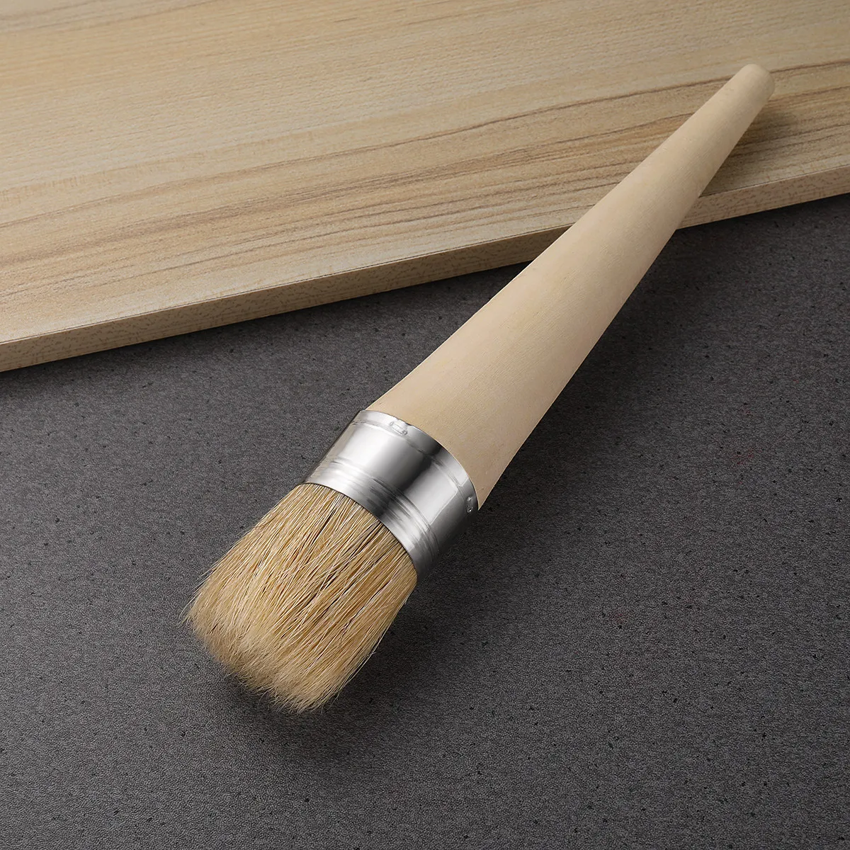 

Круглая кисть для покраски 40 мм с натуральной щетиной для воскования мебели, окрашивания дерева, домашнего декора, инструмент для DIY-проектов, кисть для воска