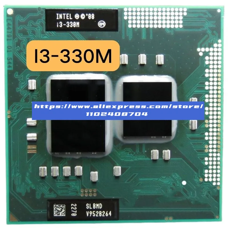 Intel Core i3-330M i3 330M 2.1 GHz SLBMD SLBVT Dual Core Quad Thread CPU Notebook Processor Socket G1 / rPGA988A