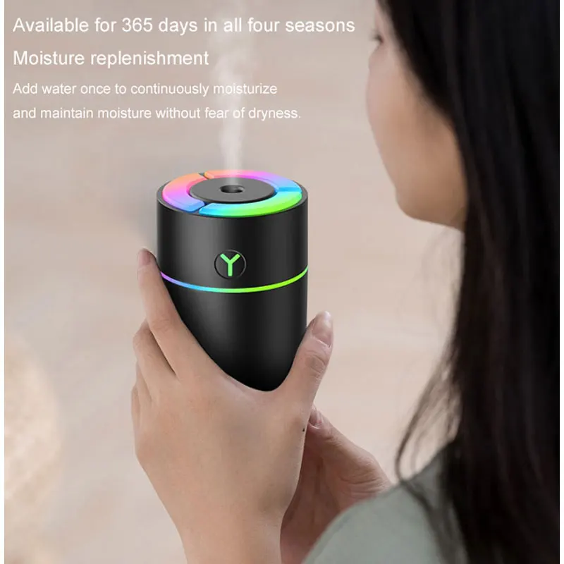 Hogar Color Cup Small Car Humidifier Fragrance Oil Diffuser USB Cold Mist Sprayer Car Desk Home Air Atomizer