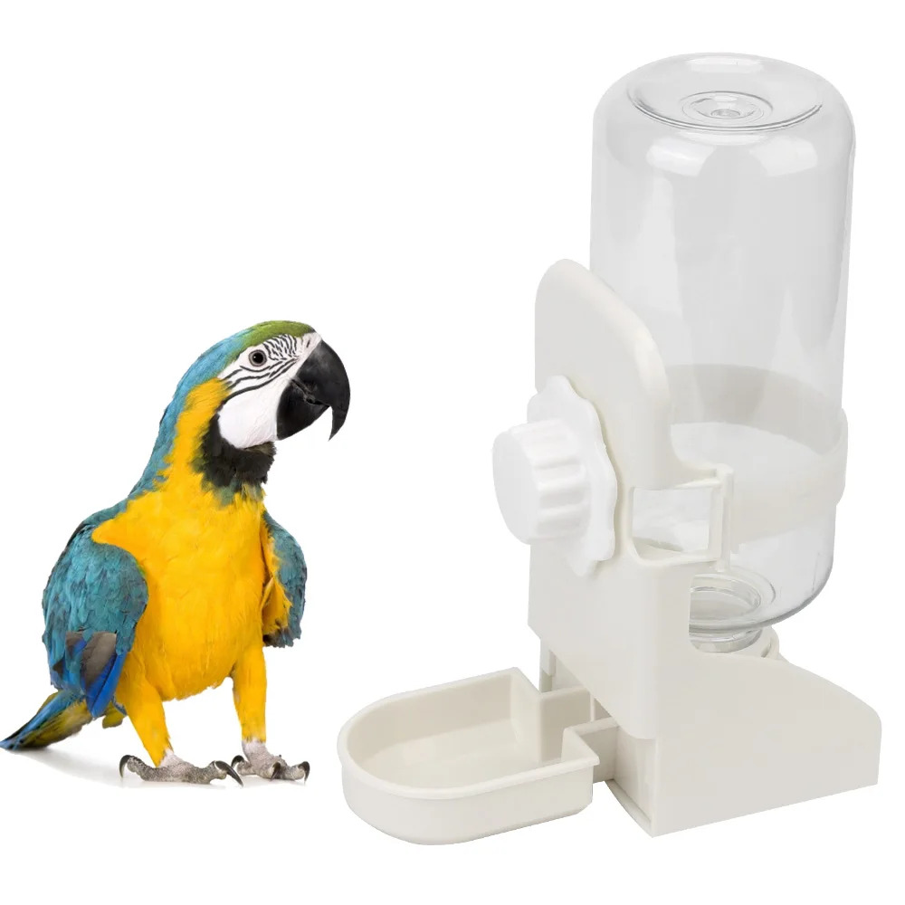 

For Pigeon Rabbit Cat Small Pets Water Feeder Bowl Pet Parrots Birds Drinker 500ML Cat Dog Cage Hanging Water Dispenser