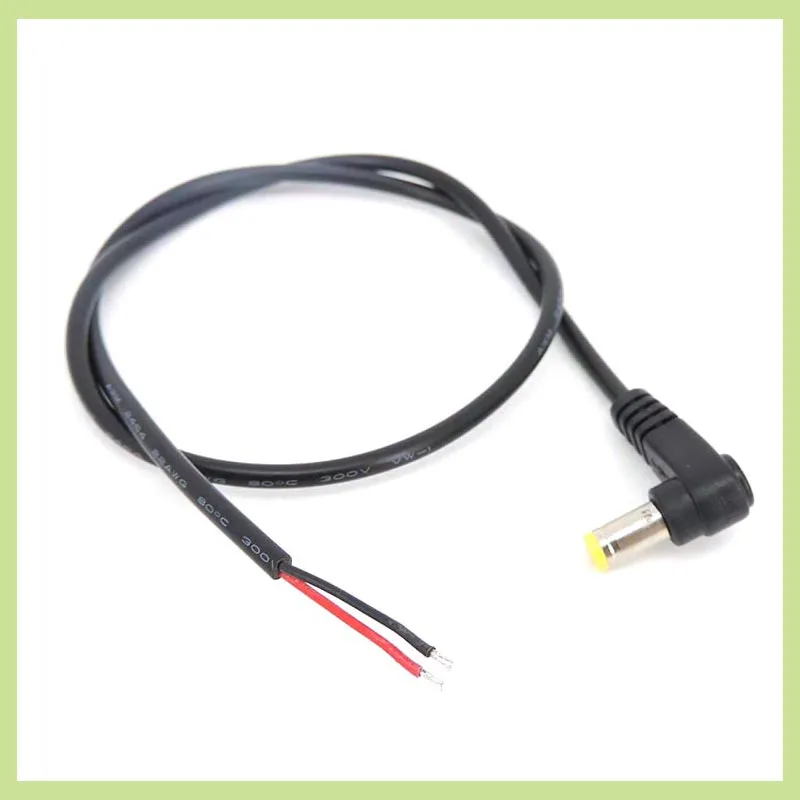 25cm 0.5m 5.5x2.1MM 22AWG Right angle 90 degrees Elbow Angle DC MALE Power Plug with Cable Charging Connector