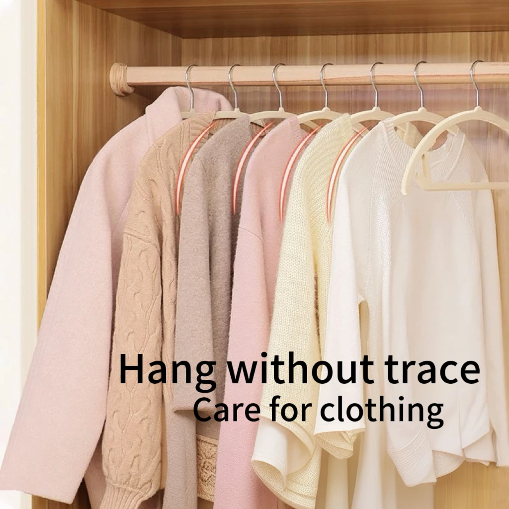 Semicircle flocking hangers non-slip non-marking organizer special hanger home clothing store wet and dry curved coat hangers