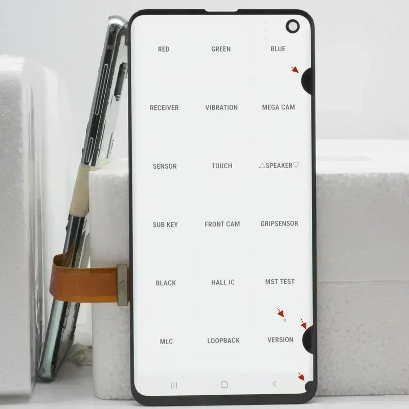 Pantalla AMOLED S10 G973 para SAMSUNG Galaxy S10 G973U G973F, repuesto de montaje de digitalizador táctil LCD, 100%