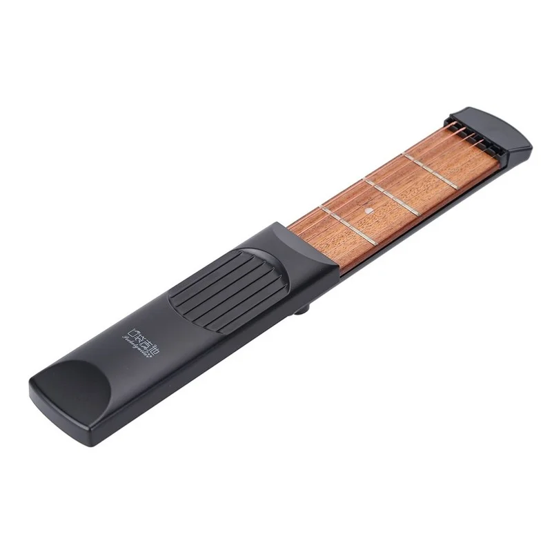 MIni Pocket Guitar 6 String 6 Frets/4 Frets Pocket Acoustic Guitar Practice Tool Guitar Parts Gadget Chord Trainer for Beginner