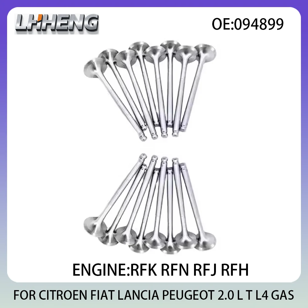 

16 шт. новый комплект впускных и выпускных клапанов для CITROEN FIAT LANCIA PEUGEOT 094899 094999 2.0L 2.0 L T L4 GAS RFK RFN RFJ RFH 1999-2016