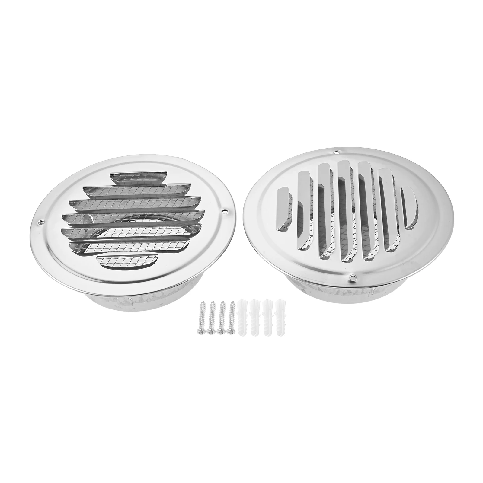 Rejilla de ventilación de acero inoxidable, protección contra insectos, conducto de pared Exterior para el hogar, cubierta de ventilación con pantalla de malla, 100mm/4 pulgadas, 2 uds.