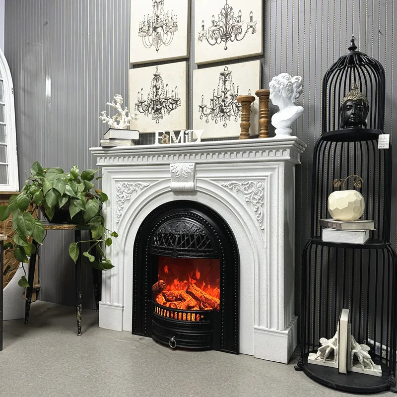 

Dustproof Rustic Living Room Fireplace Display Art Saving Corner Living Room Cabinets Arched Tall Mueble Salon Furniture Home