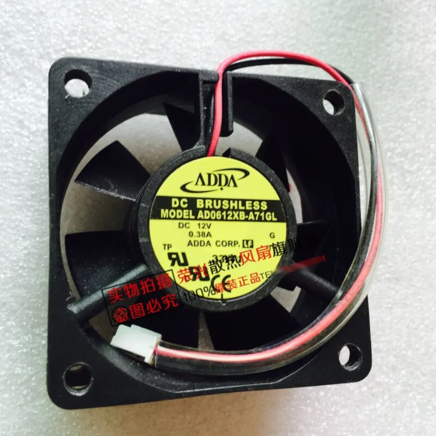 For ADDA AD0612XB-A71GL 6025 12V 0.38A 2-wire double ball small chassis fan