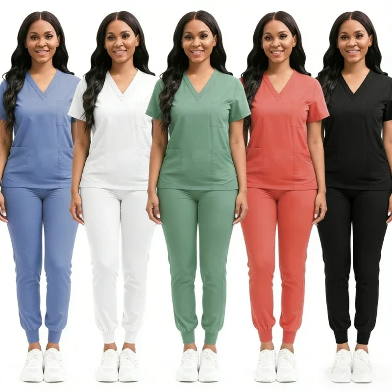 unisex-nursing-uniform-for-men-women-12-colors-stretch-quick-dry-comfortable-medical-workwear-for-hospital-beauty-salon-staff